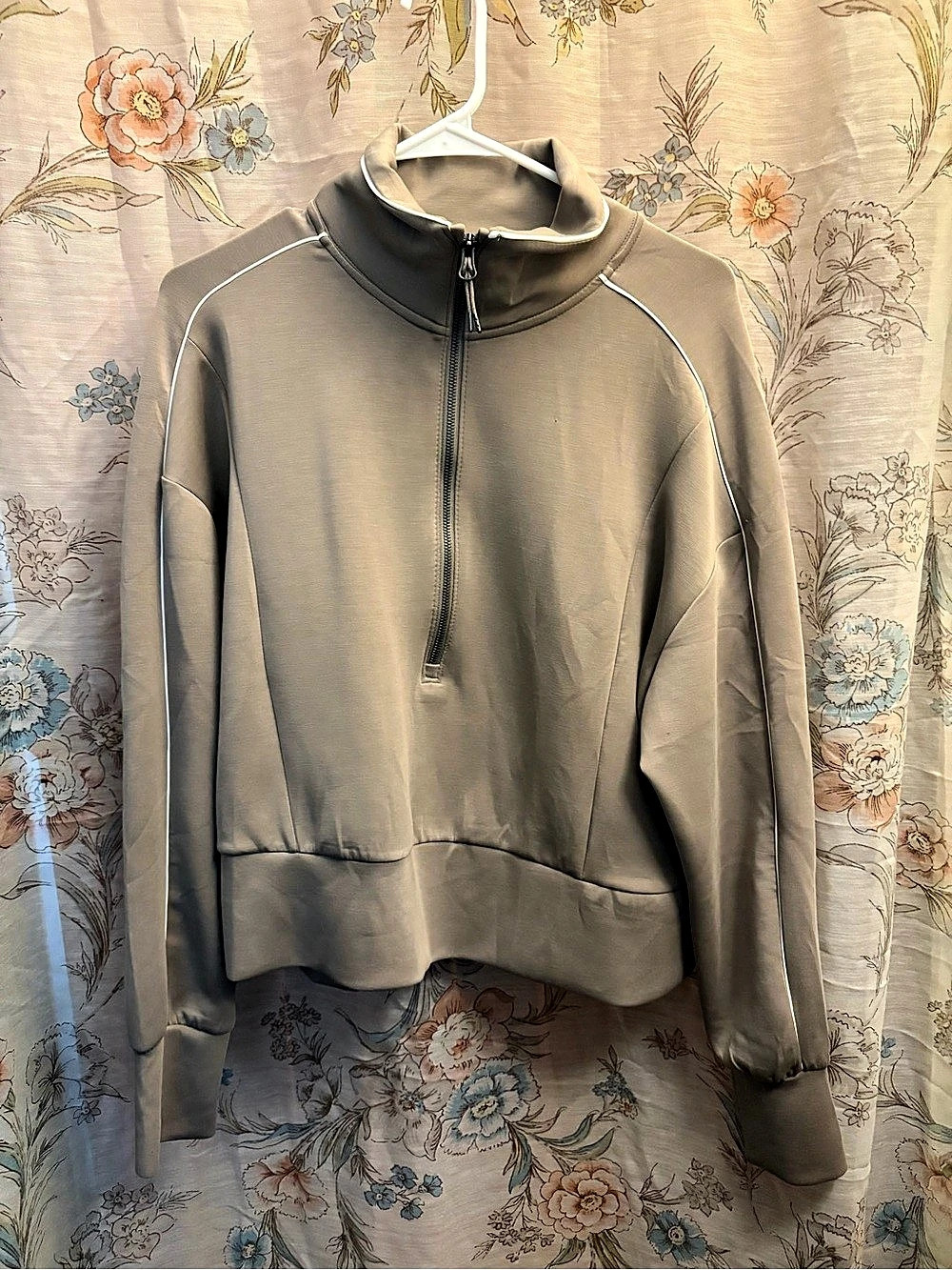 Soft Tan half zip pullover